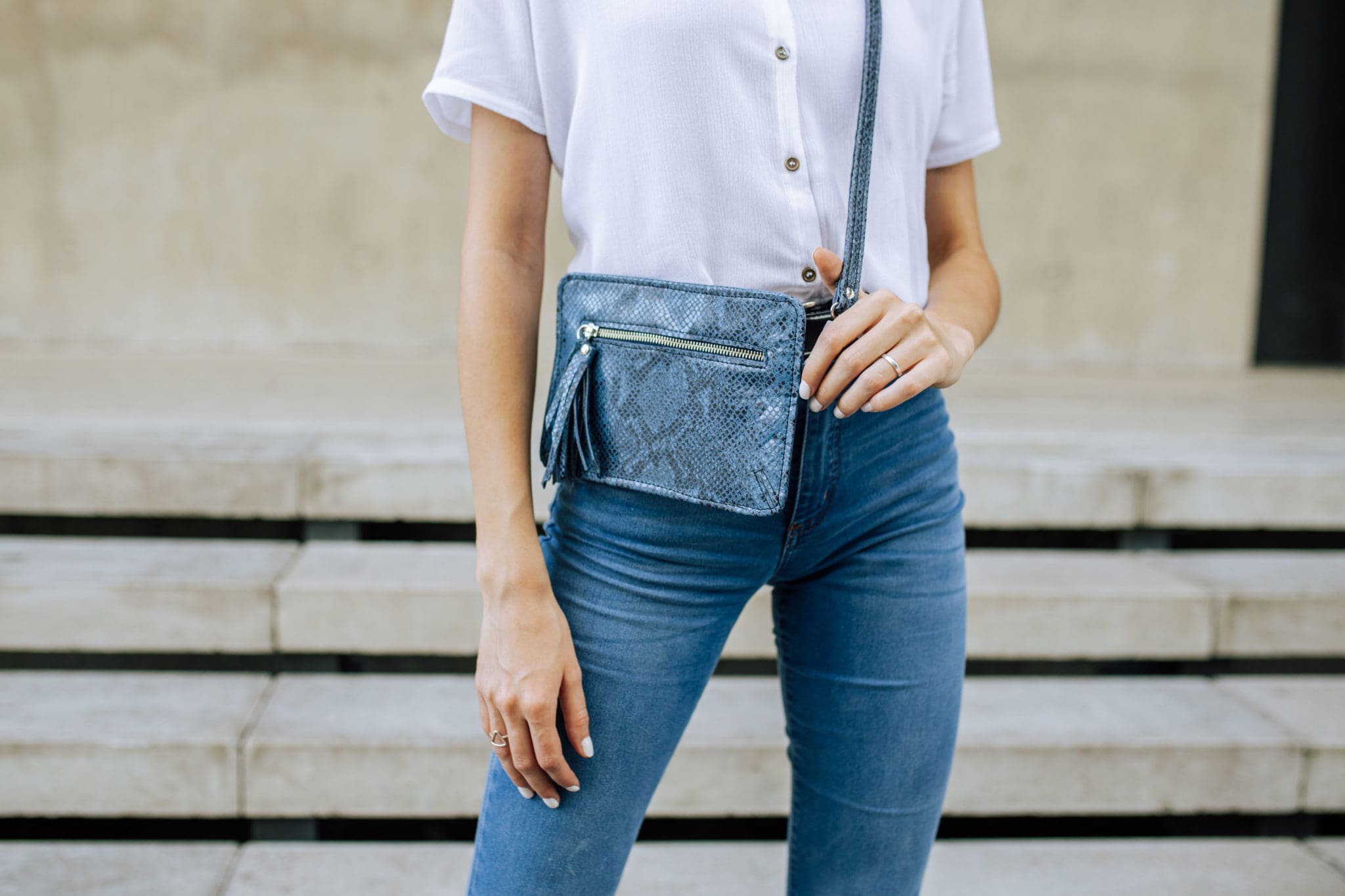 Flat Belt Bag de 100 cuero genuino hecho a mano